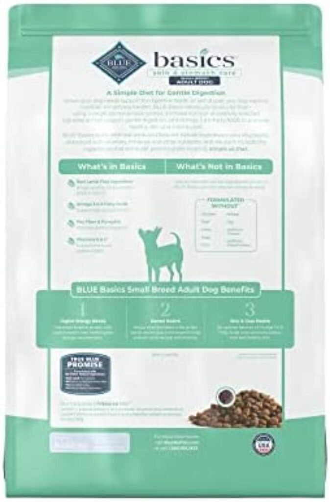 4168oL6YEL._AC_.jpg Blue Buffalo Basics Skin & Stomach Care Small Breed Dry Dog Food - Best Choice for Skin & Stomach Care