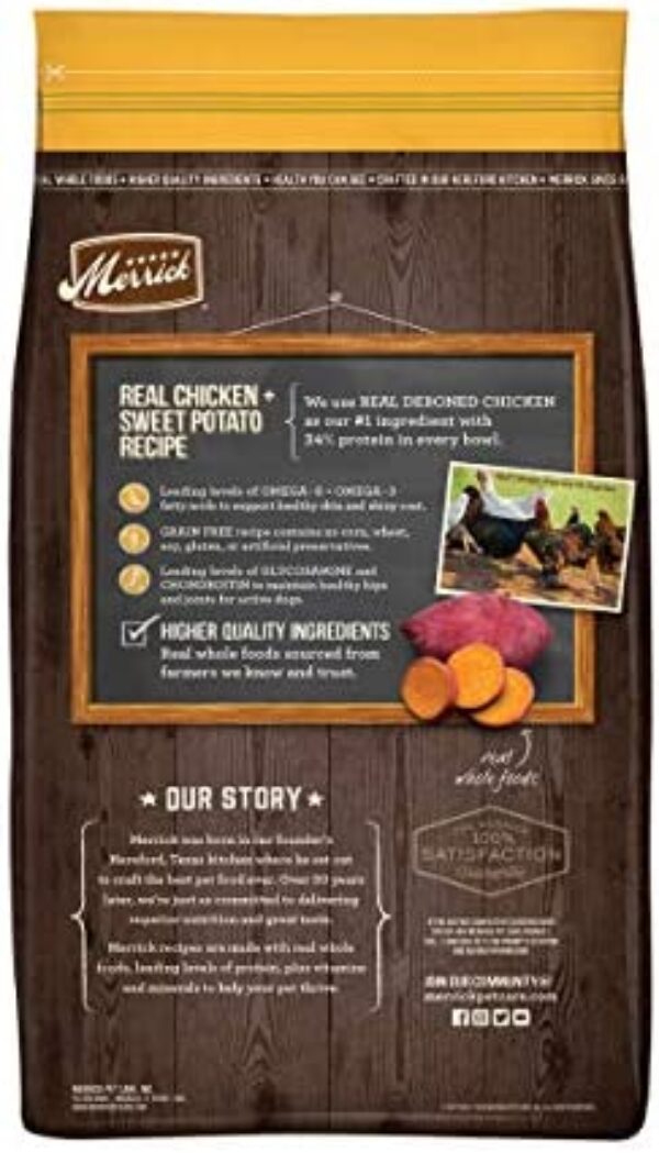 418Wa9fR5UL._AC_.jpg Merrick Dry Dog Food - Real Chicken and Sweet Potato | Grain Free Recipe
