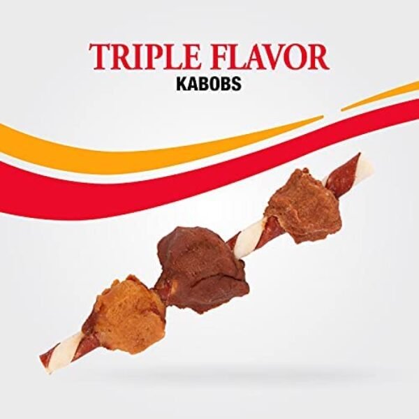 41D-QNBhf-L._AC_.jpg Good'N'Fun Triple Flavored Rawhide Kabobs for Dogs - Irresistible Treats for Your Pup