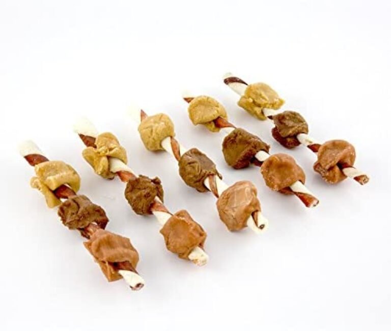 41qIYpF6RrL._AC_.jpg Good'N'Fun Triple Flavored Rawhide Kabobs for Dogs - Irresistible Treats for Your Pup