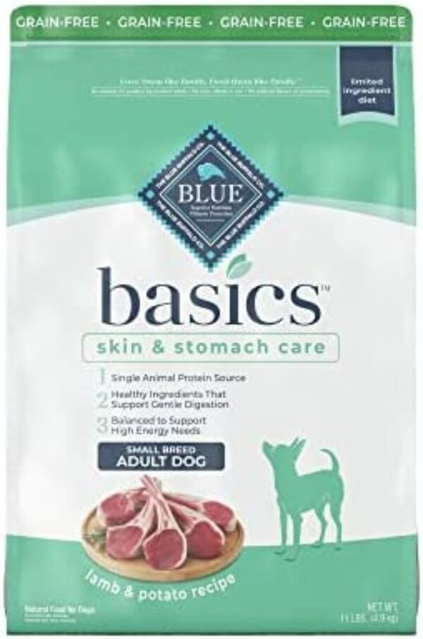 41zjL-RiXcL._AC_.jpg Blue Buffalo Basics Skin & Stomach Care Small Breed Dry Dog Food - Best Choice for Skin & Stomach Care