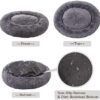 51EOWsdLEL._AC_.jpg MFOX Calming Dog Bed - Comfortable Faux Fur Donut Cuddler for Medium and Large Dogs - Up to 100lbs