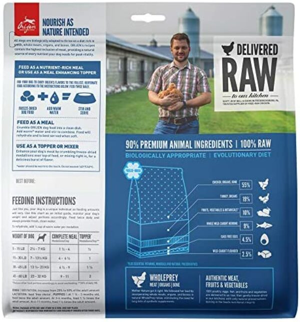 51TS5PrxnYL._AC_.jpg ORIJEN Freeze Dried Dog Food & Topper: Grain-Free, High Protein Nutrition