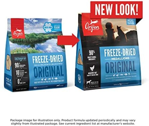 51Ye42NK-8L._AC_.jpg ORIJEN Freeze Dried Dog Food & Topper: Grain-Free, High Protein Nutrition
