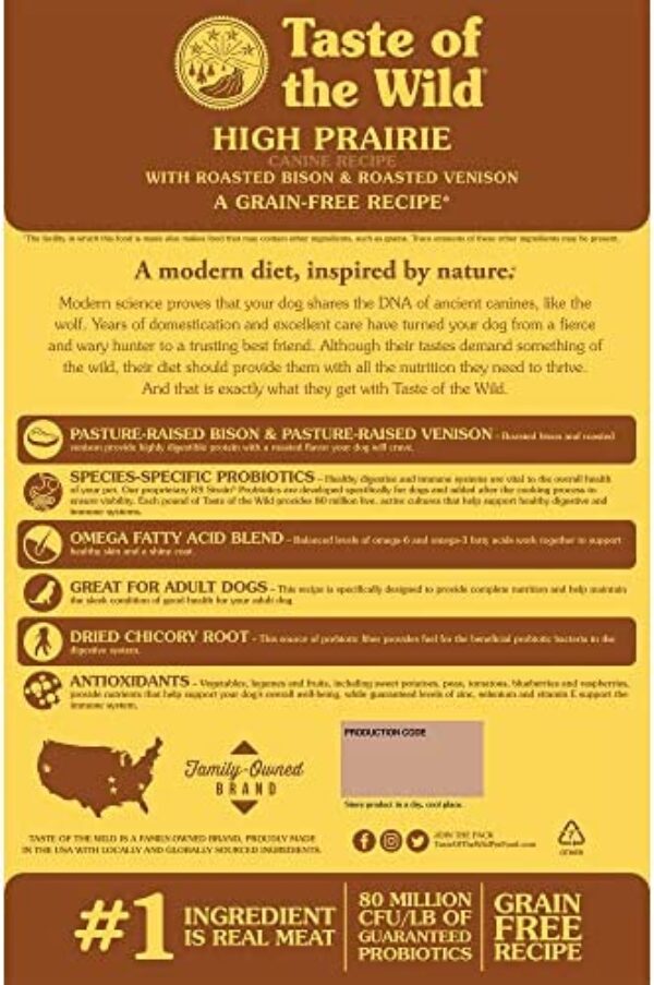 51oeO3b0V5L._AC_.jpg Taste of the Wild High Prairie Canine Grain-Free Recipe | Grain-Free Dog Food