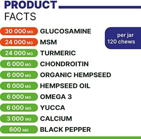 51tHOZSiAmL._AC_.jpg Hemp Dog Treats for Joints Health - Natural Joint Pain Relief | Buy Online