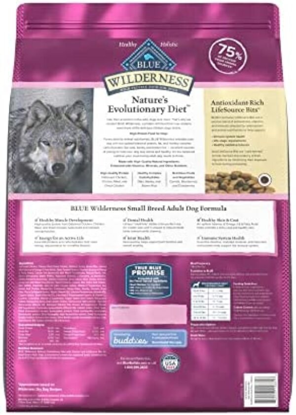 61xjByDVZL._AC_.jpg Blue Buffalo Wilderness Small Breed Adult Dry Dog Food | High Protein Nutrition