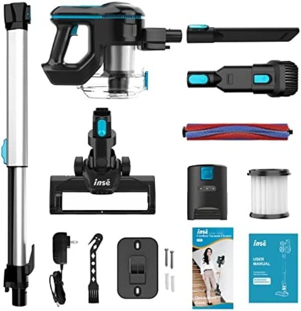 41KXsScu5-L._AC_.jpg INSE Cordless Vacuum Cleaner - Powerful 6-in-1 Rechargeable Stick Vacuum