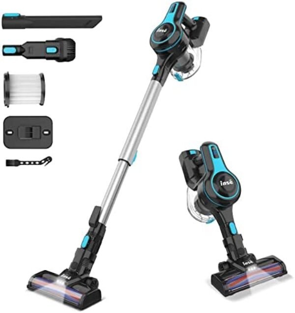41ZFexAphL._AC_.jpg INSE Cordless Vacuum Cleaner - Powerful 6-in-1 Rechargeable Stick Vacuum