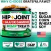 518mDfZHVL._AC_.jpg Hemp Hip and Joint Supplement for Dogs - Glucosamine for Dogs - 170 Dog Joint Pain Relief Treats - Chondroitin, MSM, Hemp Oil - Advanced Dog Joint Supplement Health - Mobility Support Chews