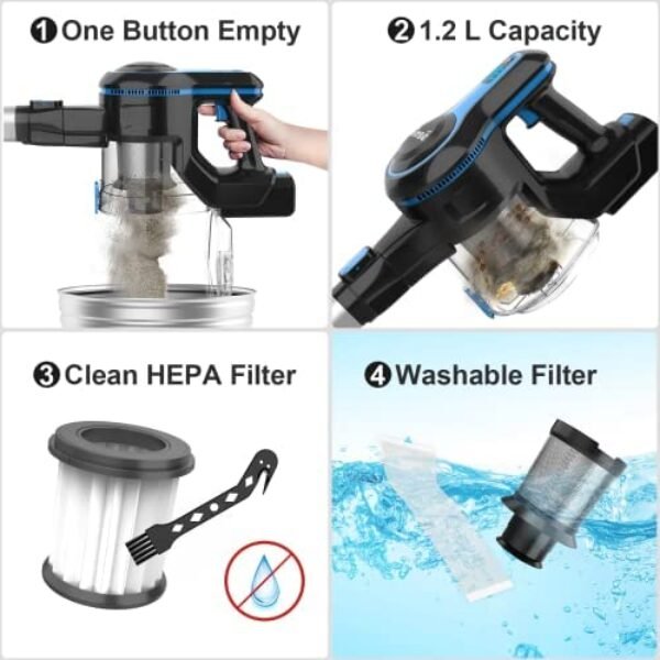 51QQmEPYRZL._AC_.jpg INSE Cordless Vacuum Cleaner - Powerful 6-in-1 Rechargeable Stick Vacuum