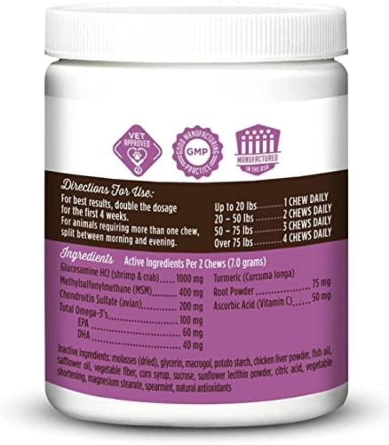 51j3Jf2rwlL._AC_.jpg VetPro Dog Hip and Joint Supplement - Pain Relief Chews for Dogs