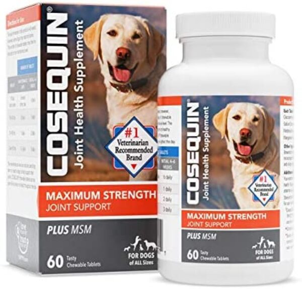 Nutramax Cosequin Maximum Strength Joint Health Supplement for Dogs - dog supplements for joints