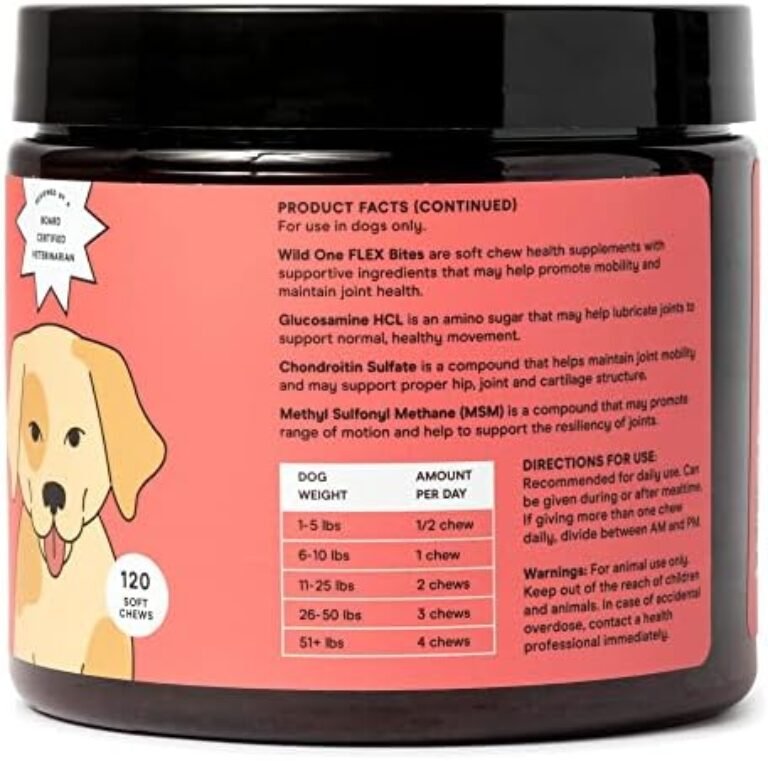 51qBjECJLFL._AC_.jpg Wild One Flex Hip & Joint Supplements, Soft-Chews, Promote Mobility and Joint Health for Dogs, 60+ Day Supply