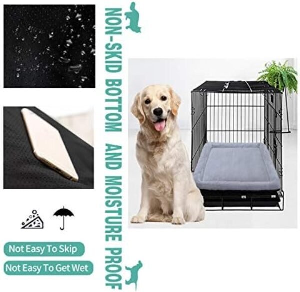 51sQCGVzYOL._AC_.jpg PETCIOSO Super Soft Dog Cat Crate Bed Blanket - Cozy Pet Bedding