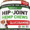 Hemp Treats - Glucosamine Dog Joint Supplement + Omega 3 dog supplements for joints