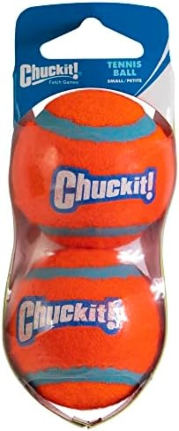 411NPdLLbdL._AC_.jpg Chuckit! Dog Tennis Ball Dog Toy, Small (2 Inch Diameter) for dogs 0-20 lbs, Shrink Wrap Pack of 2