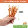 41EqYCiFO1L._AC_.jpg MON2SUN Dog Treats, 5 Inch Rawhide Twist Chicken Hide Sticks, Suitable for Puppy and Small Dogs, 5 Inch (Chicken, Pack of 40)