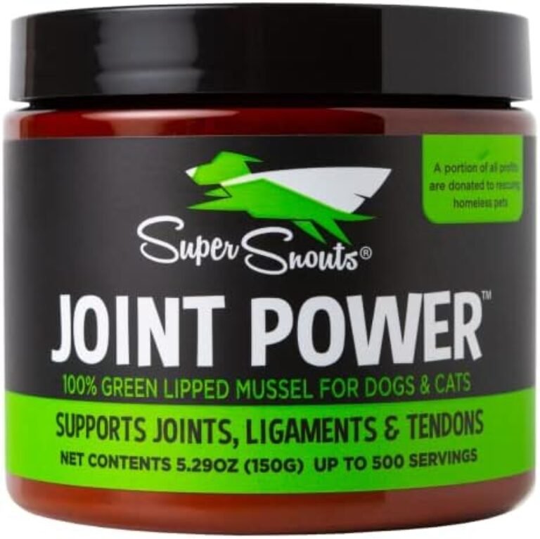 41TMeKpHCL._AC_.jpg Super Snouts Joint Power 100% Green Lipped Mussels for Dogs & Cats Health- Dog Joint Supplement Powder Support Joints, Tendons, Ligaments (5.29 oz)