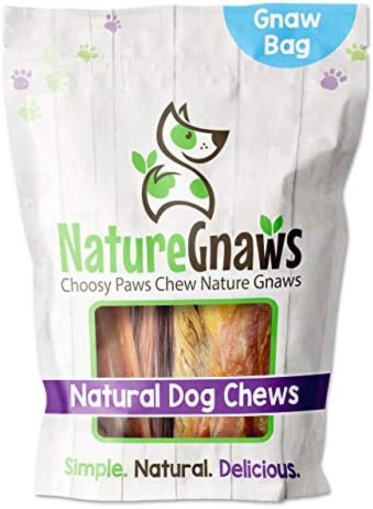 41fghMBb37L._AC_.jpg Nature Gnaws Variety Pack of Dog Chews and Bully Sticks - Long Lasting Gnaw Treats Bag for Puppies and Active Dogs - Natural and Rawhide Free Bones