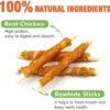 51UVuq74GXL._AC_.jpg MON2SUN Dog Treats, 5 Inch Rawhide Twist Chicken Hide Sticks, Suitable for Puppy and Small Dogs, 5 Inch (Chicken, Pack of 40)