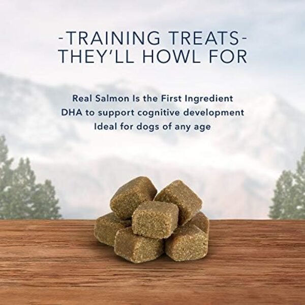 51yKp-G8z7L._AC_.jpg Blue Buffalo Wilderness Trail Treats Wild Bits High Protein Grain Free Soft-Moist Training Dog Treats, Salmon Recipe 4-oz Bag