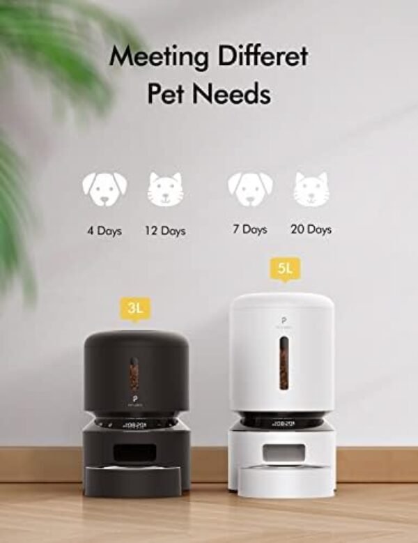 31DD-w3y6gL._AC_.jpg PETLIBRO Automatic Cat Food Dispenser, Automatic Dog Feeder with Freshness Preservation, Timed Cat Feeders for Dry Food, Up to 50 Portions 6 Meals Per Day, Granary Pet Feeder for Cats/Dogs,White