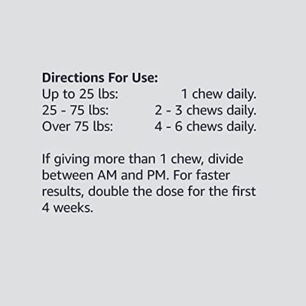 41-WgcipJKL._AC_.jpg Amazon Basics Premium Dog Hip & Joint Supplement Chews - Chicken Liver Flavor (120 Count)