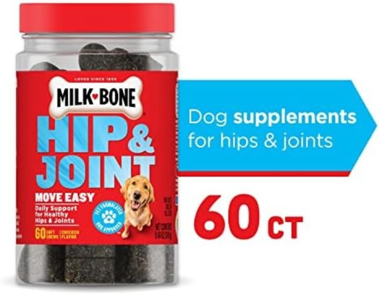 41kHk11pEzL._AC_.jpg Milk-Bone Hip & Joint Dog Supplement, 60 Soft Chews