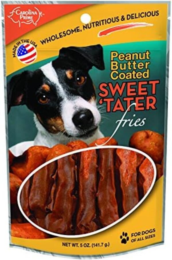 51-Sq58JXmL._AC_.jpg Carolina Prime Pet Peanut Butter Sweet Tater Fries - Irresistible Dog Treats