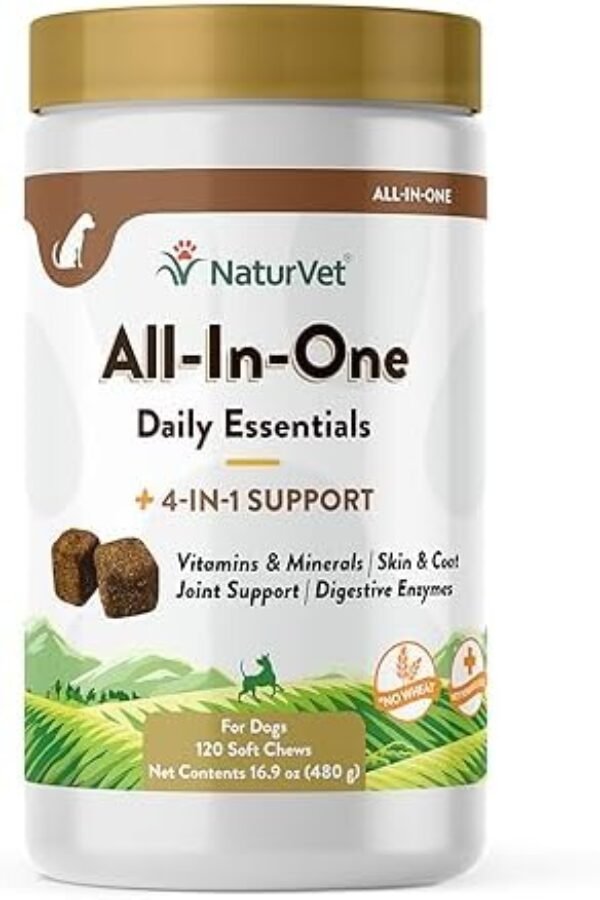 NaturVet All-in-One Dog Supplement - for Joint Support, Digestion, Skin, dog supplements for joints