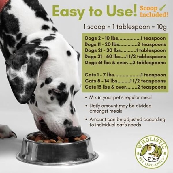 51LgePJWD6L._AC_.jpg Wholistic Pet Organics - Dog Joint Supplement: Joint Mobility with Green Lipped Mussel - 1 Lb - Dogs Hip and Joint Support Supplement - Glucosamine Chondroitin for Dogs with MSM, Vitamins & Minerals