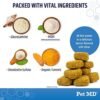 51T8hSfD9vL._AC_.jpg Pet MD Glucosamine for Dogs | Dog Joint Supplement with Glucosamine, Chondroitin & MSM - Inflammatory Pain Relief Chews for Hip & Joints - Bacon Flavored - Includes Yucca & Turmeric - 120 Ct