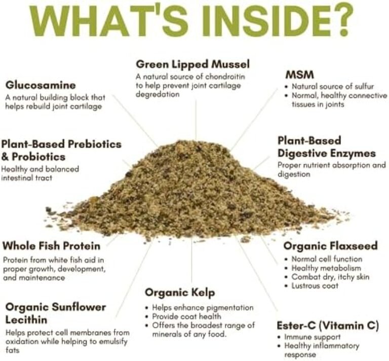 51pr3Y0veVL._AC_.jpg Wholistic Pet Organics - Dog Joint Supplement: Joint Mobility with Green Lipped Mussel - 1 Lb - Dogs Hip and Joint Support Supplement - Glucosamine Chondroitin for Dogs with MSM, Vitamins & Minerals