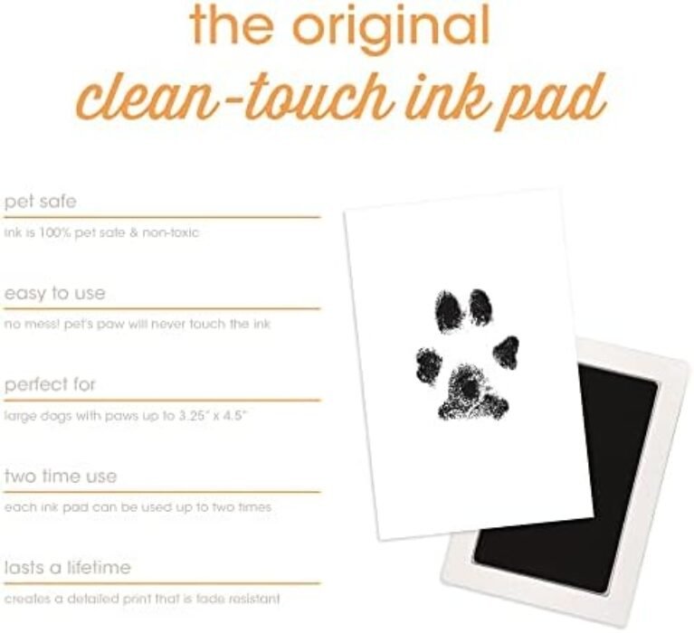 41tWGPuxlgL._AC_.jpg Pearhead Pet Clean-Touch Ink Pad, Medium/Large, Black Ink Pad for Cats or Dogs, Pet Owner, Pet Owner Must Have Item, Pet Memory Keepsake, for Medium to Large Pets