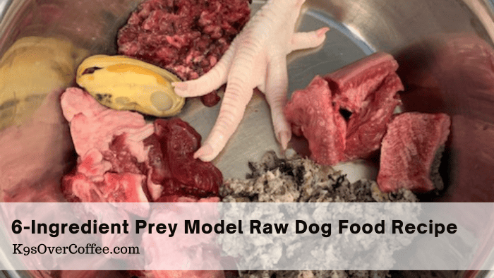 Easy Prey Model Raw Dog Food Recipe with 6 Ingredients