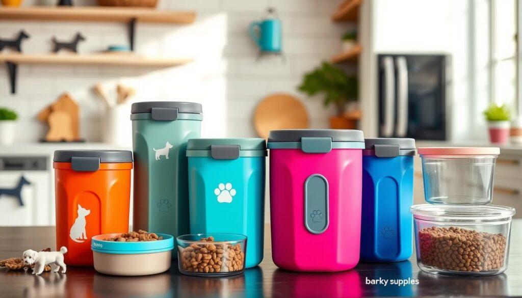 Dog food storage containers