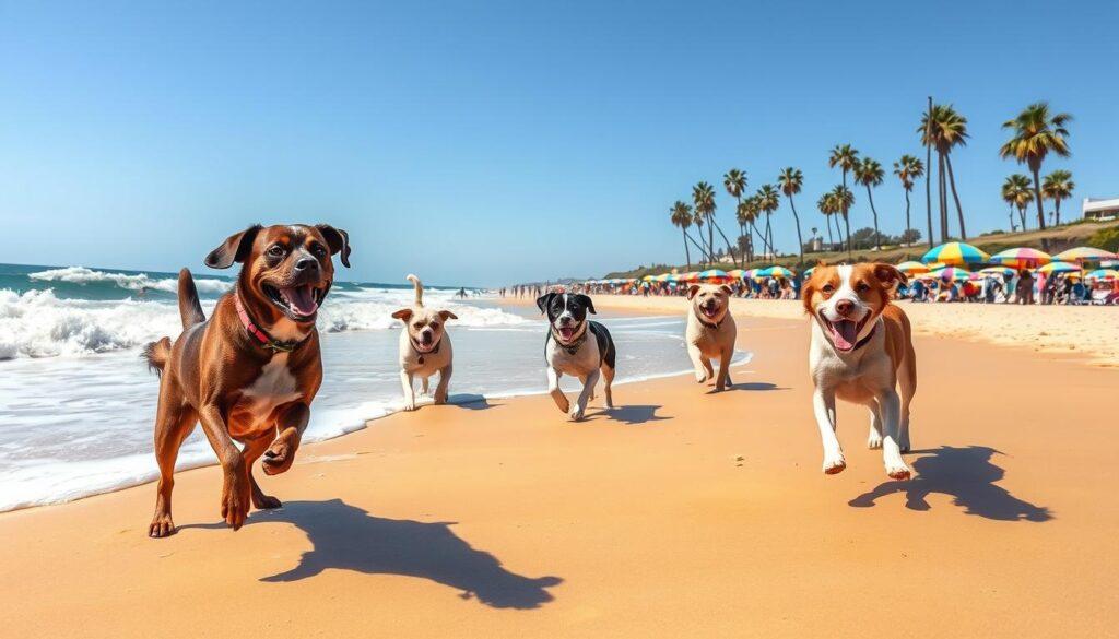 Dog-friendly beach in California