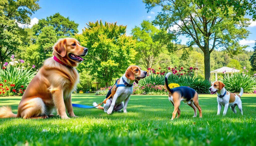 Dog leash training