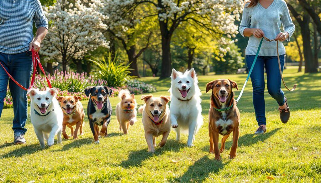 Dog walking and behavior