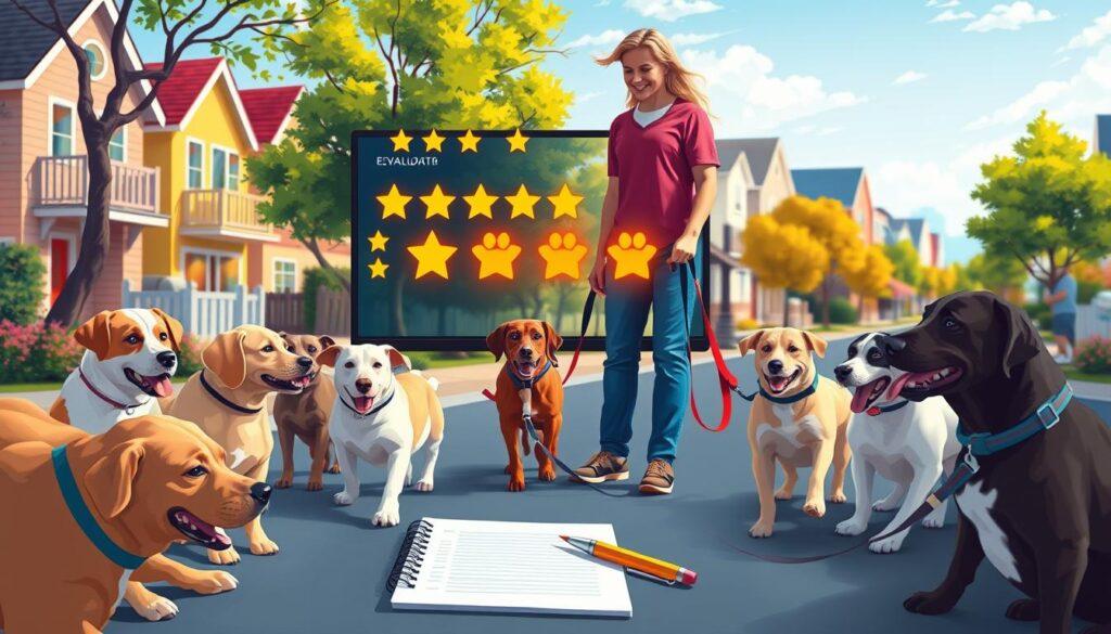 Dog walking reviews evaluation