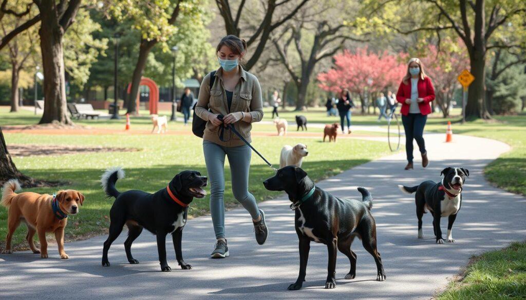 Dog walking safety guidelines