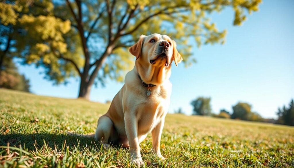 Labrador learning sit command