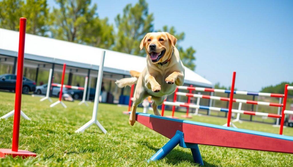 Labrador retriever agility training