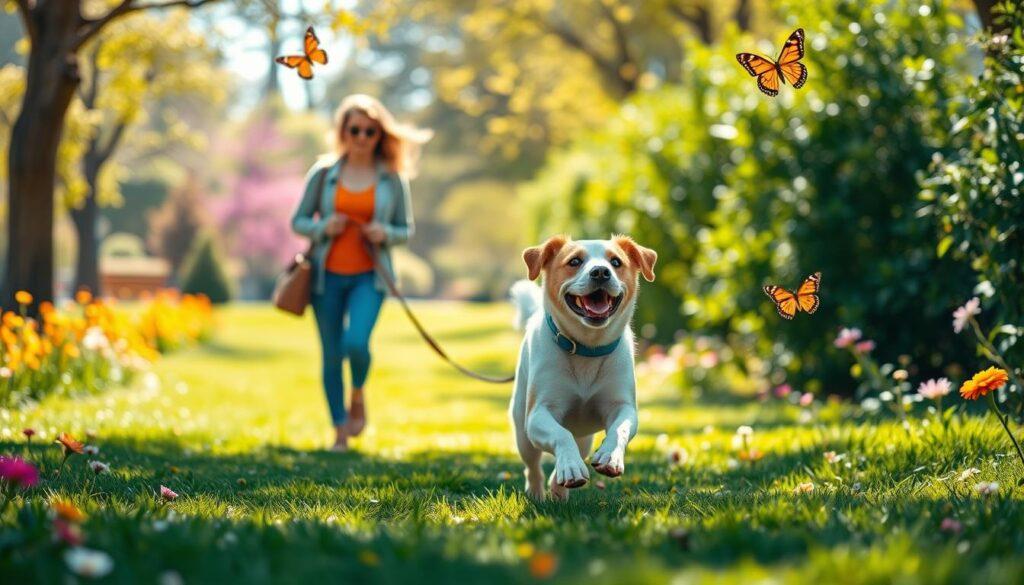 Positive dog walking experiences