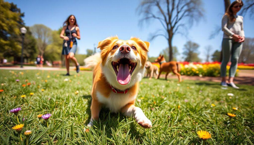 Positive dog walking experiences