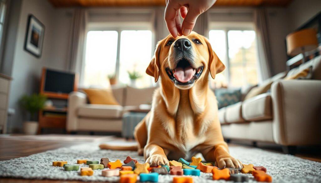 Positive reinforcement dog training