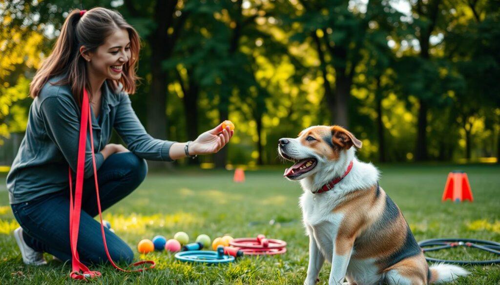 Positive reinforcement training for dogs