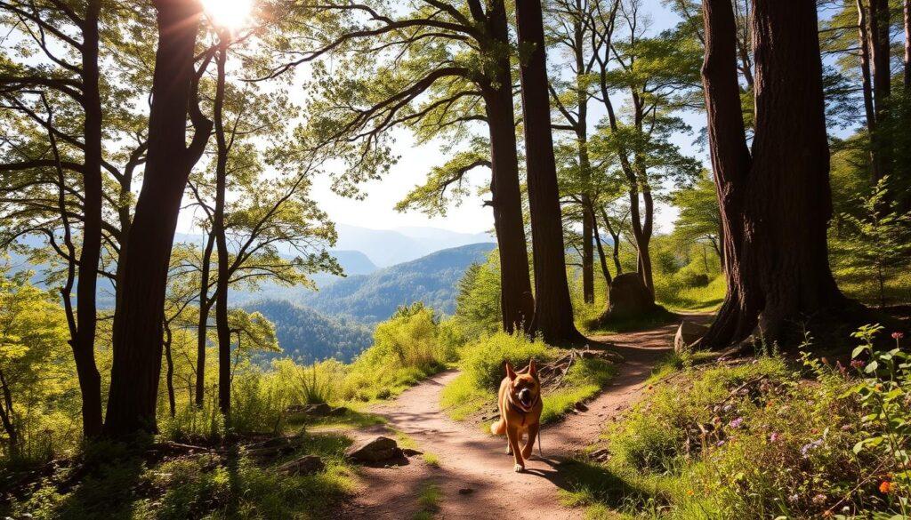 Scenic dog trails on the Appalachian Trail