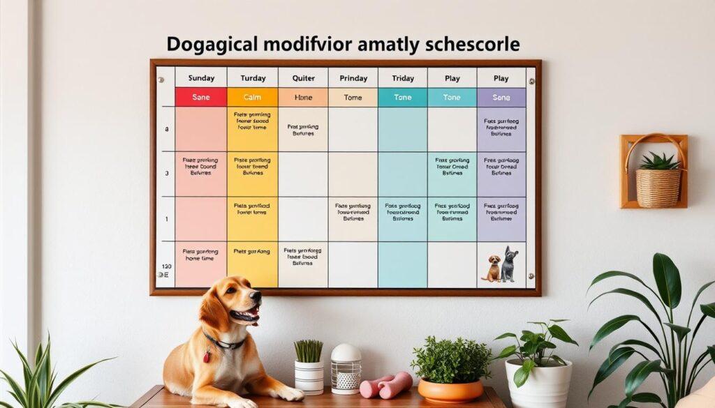 dog behavior modification schedule